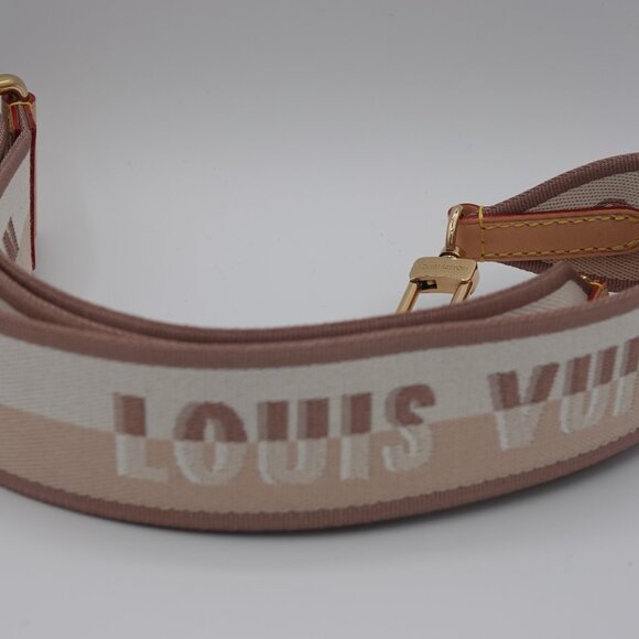 Louis Vuitton Guitar Nylon Strap Adjustable Taupe and Gold main image 5